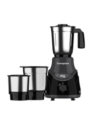 Crompton Mixer Grinder with Powertron Motor & Motor Vent-X Technology, 500W, ACGM-DS500W3J BLK, Black/Grey