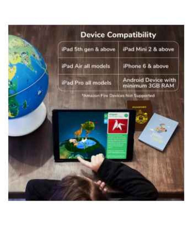 PlayShifu Globe + App Educational Globe, Multicolour