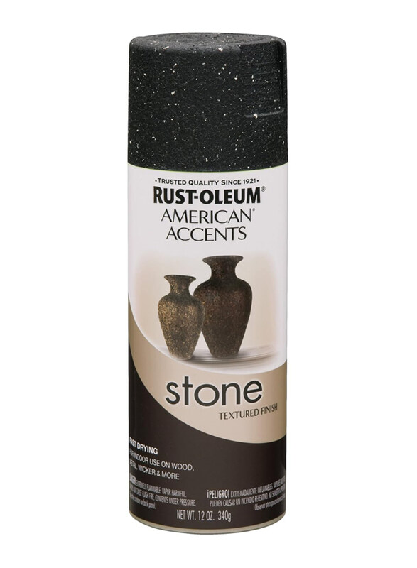 

Rust-oleum American Accents Stone Effect Textured Spray Paint, 12oz, Black Granite