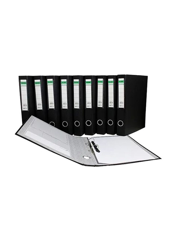 Alba Rado A4 Size Box File Folder Set, 10 Pieces, Black