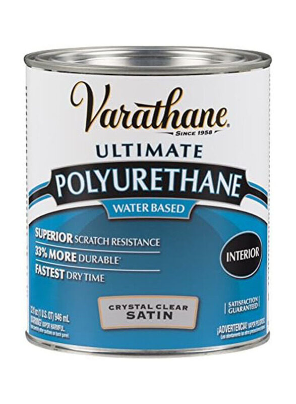 

Rust-Oleum Varathane Water-Based Ultimate Polyurethane Satin Finish, 2 Pieces, Crystal Clear Satin