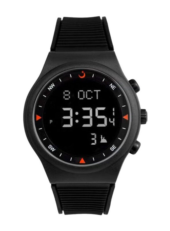 

Al Fajr Digital Watch Unisex with Rubber Band, Water Resistant, WY-16, Black