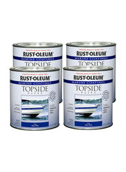 Rust-oleum Marine Topsid Primer Paint, Quart, 4 Pieces, Gloss Navy Blue