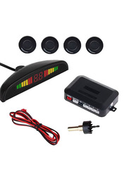 X3 LED Display Car Radar Kit With 4 Parking Sensors, Black