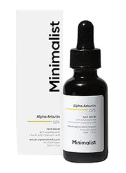 Minimalist Alpha Arbutin 2% Face Serum with Hyaluronic Acid for Dark Spots & Sun Tanning, 30 ml