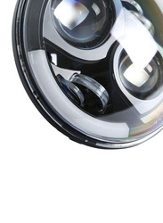 Toby's Signal Halo Angle LED Headlight For 97-15 Jeep Wrangler, Black/Clear