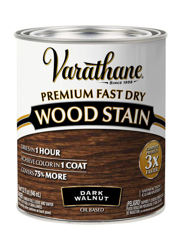 

Rust-Oleum Varathane Premium Fast Dry Wood Stain for Interior Wood Surface, 946ml, Dark Walnut