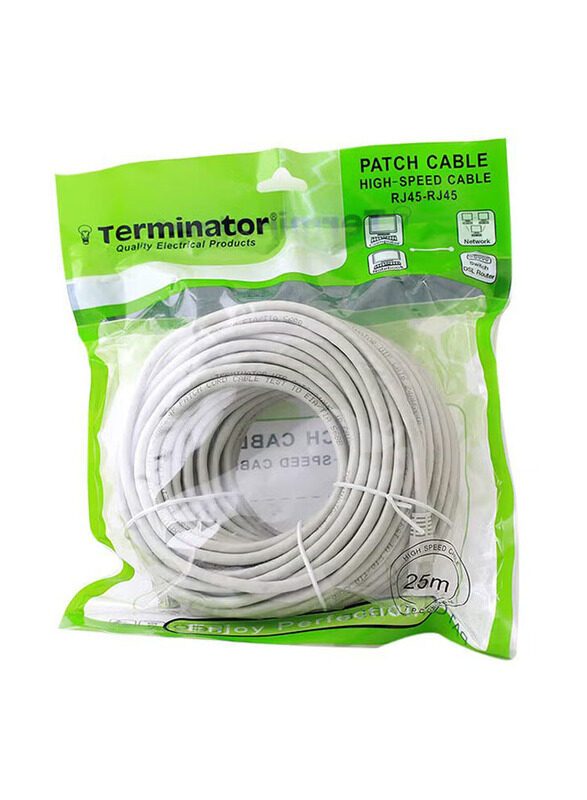 

Terminator CAT6 High Speed Patch Cable, 25 Meter, White