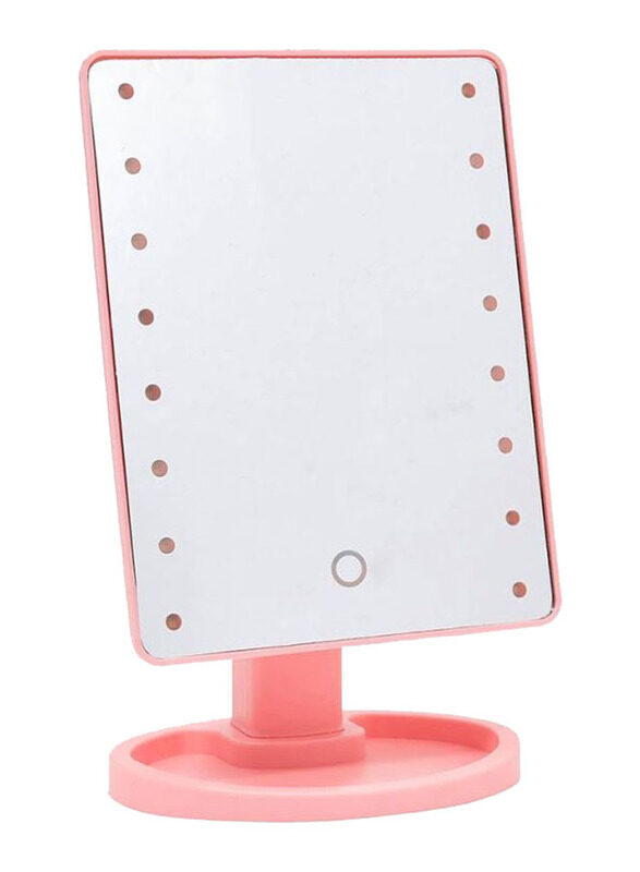 

Generic Makeup Mirror with Built in LED Lights, Pink