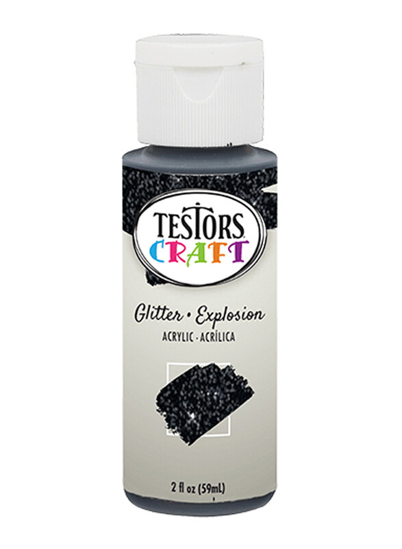 

Testors Craft Acrylic Paint, 6 Pack, Glitter Burst Black Ice