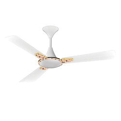 Crompton 48-Inch Premion Aura 2 Designer 2D Brocade Design Antidust 1200mm Ceiling Fan, CFPRAU2AB48PWGAD1S, Pearl White