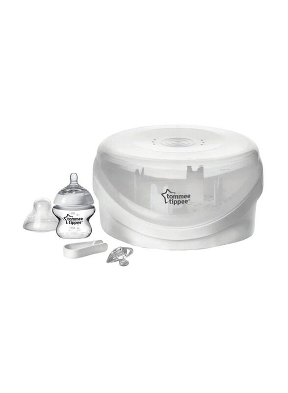 

Tommee Tippee Closer To Nature Microwave Steam Sterilizer Kit, White/Clear