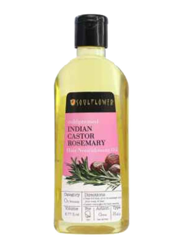 Soulflower Castor & Rosemary Hair Nourishment Oil, 200ml