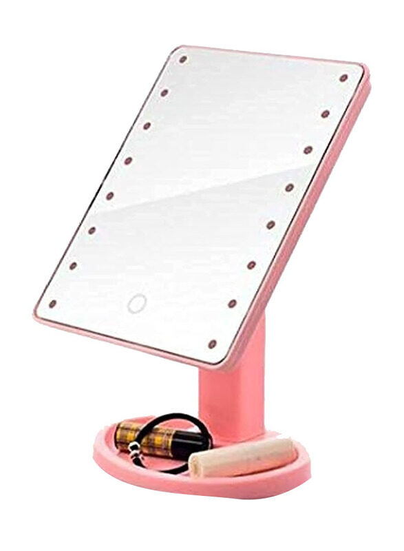 

Generic Makeup Mirror and Tray Backstage Portable Tabletop, Pink