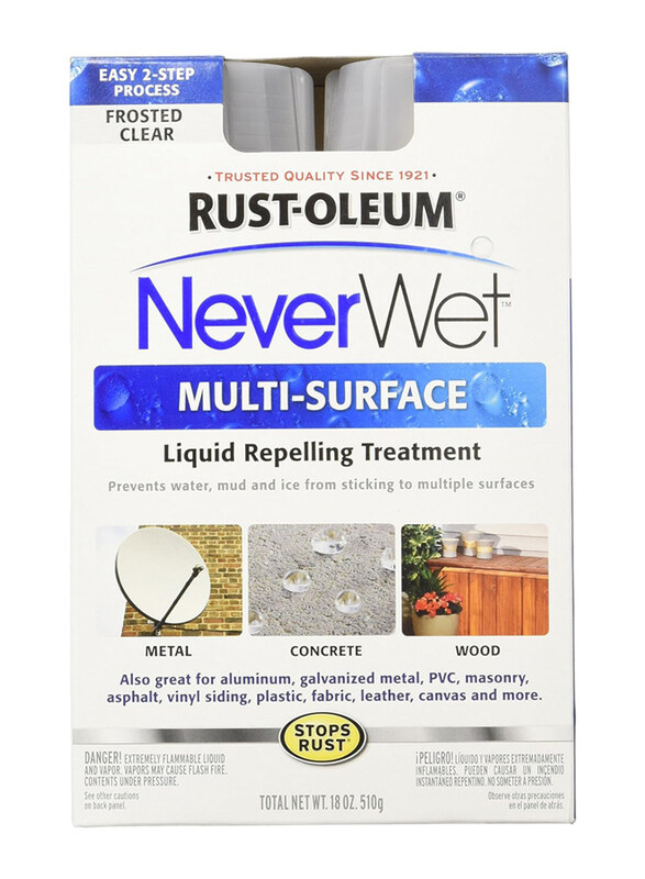 

Rust-oleum NeverWet Liquid Repelling Super Hydrophobic Anti-wet Synthetic Spray Kit, 510gm, Frosted Clear