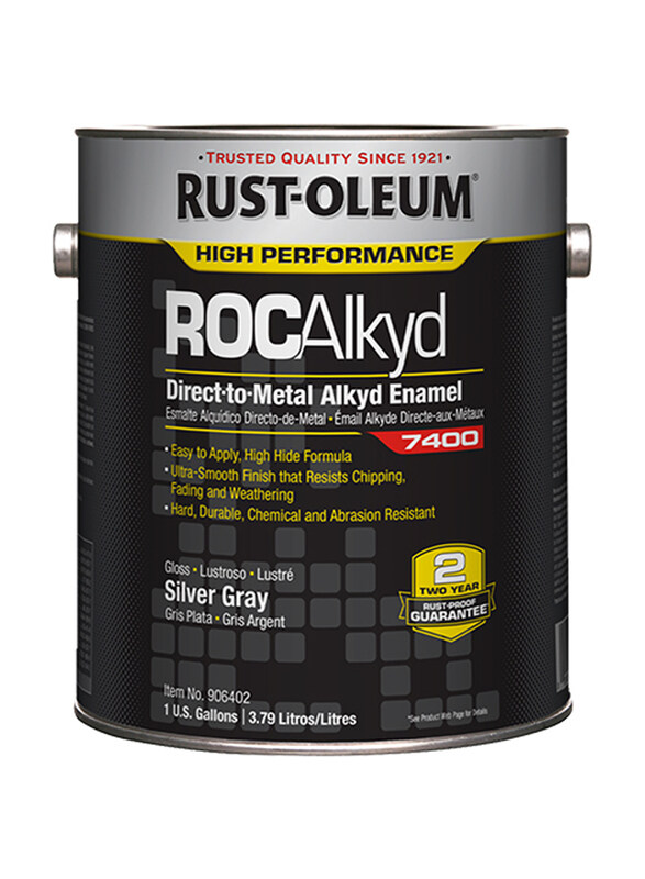 

Rust-Oleum High Performance Industrial Coating 7400 DTM Alkyd Enamels, High Gloss, 1 Gallon, Silver Gray