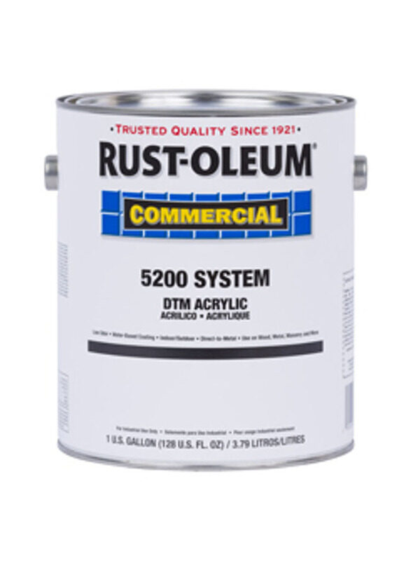 

Rust-Oleum Industrial Choice 5200 System DTM Acrylic, Semi-Gloss, 1 Gallon, Eggshell White