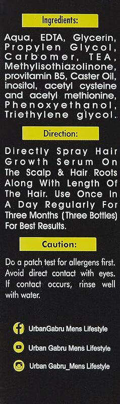 UrbanGabru Hair Growth Serum oil with Castor oil