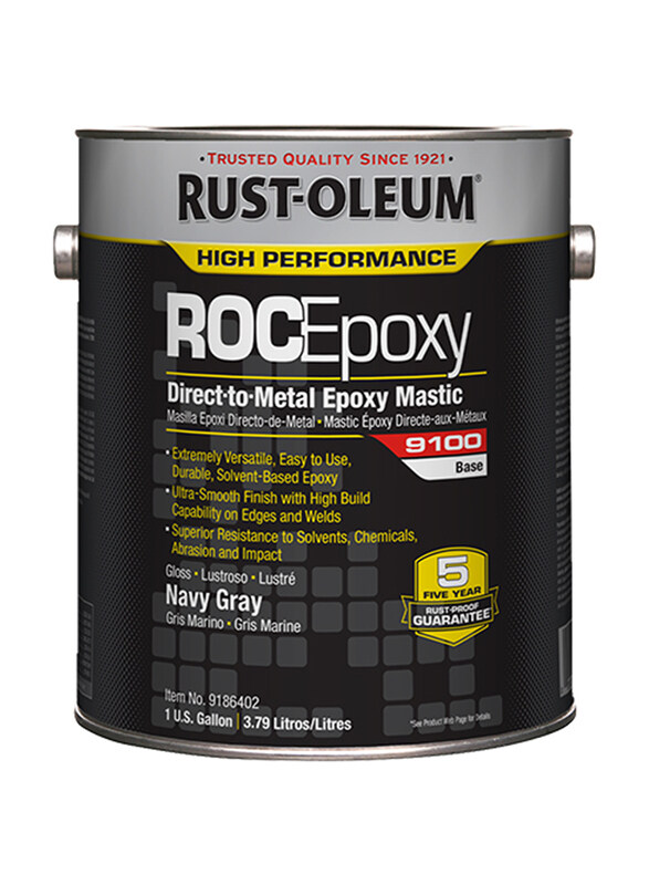 

Rust-Oleum High Performance ROCEpoxy Direct-to-Metal Epoxy Mastic 9100, 1 Gallon, Navy Gray