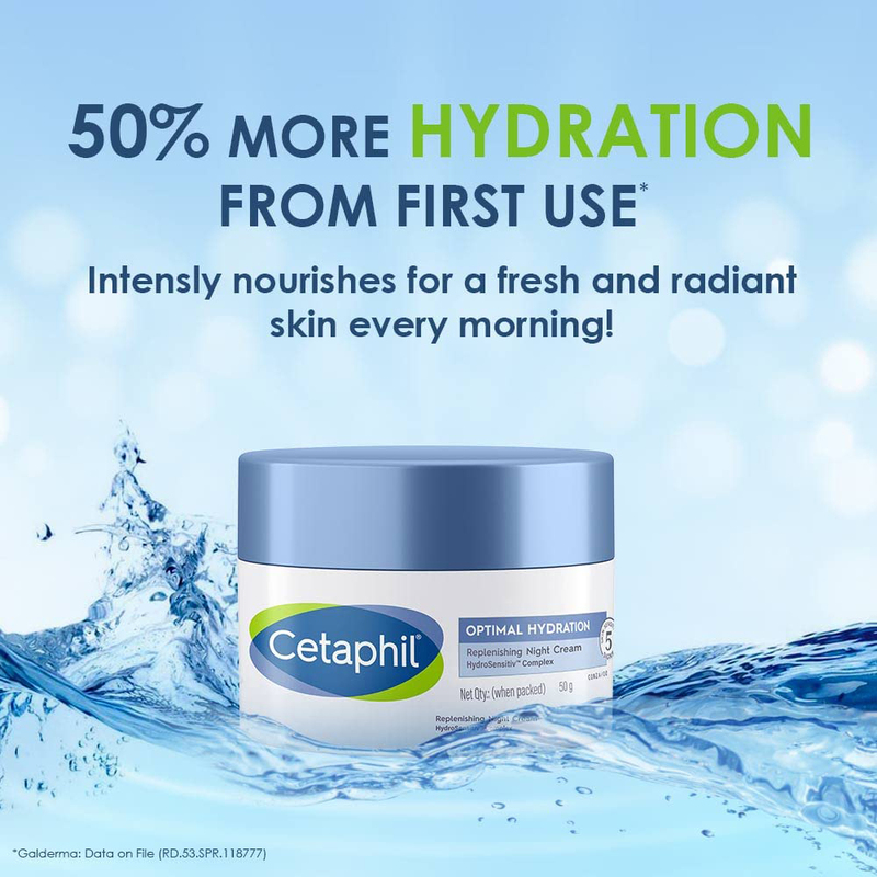 Cetaphil Optimal Hydration Replenishing Night Cream, 50g