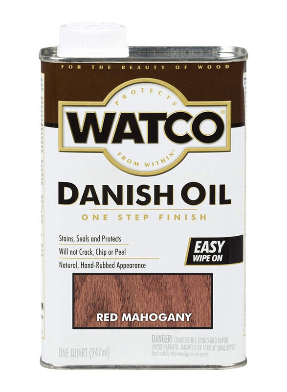 

Rust-Oleum Watco Gallon Danish Oil Finish, Quart, 947ml, Red Mahogany