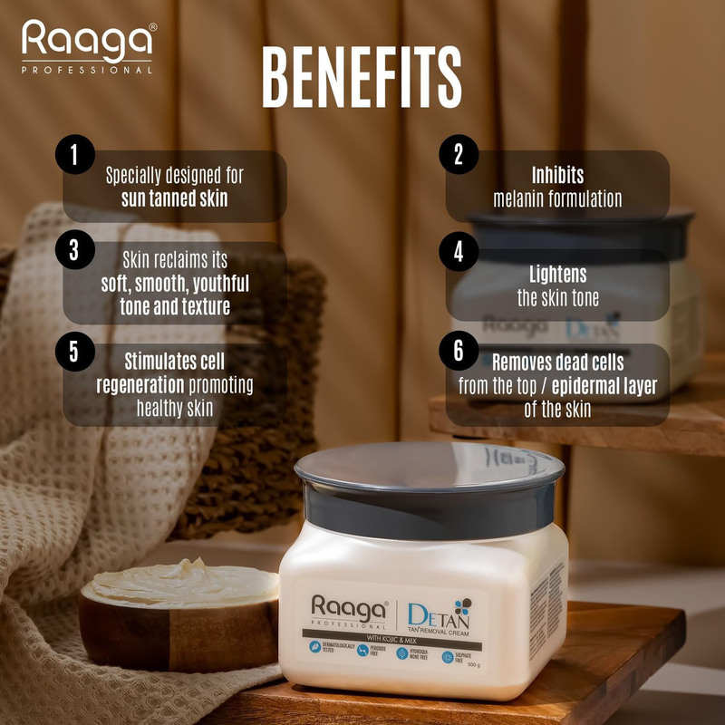 Raaga Professional De Tan with Kojic & Milk, 500gm