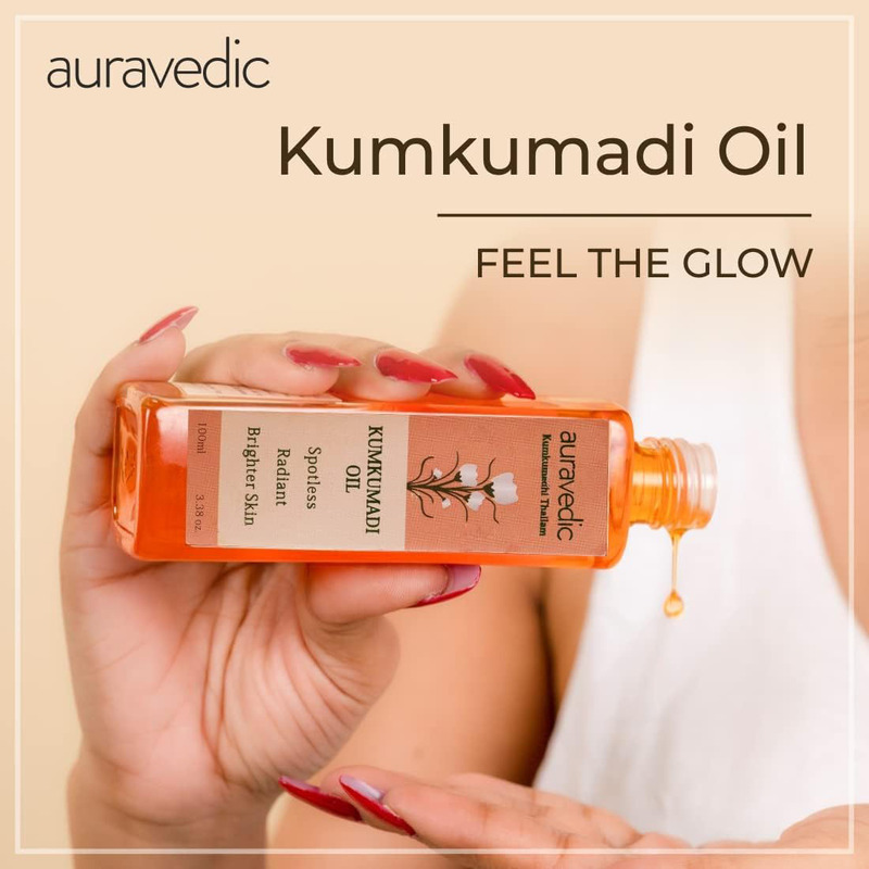 Auravedic Kumkumadi Face Oil for Glowing Skin, 100ml