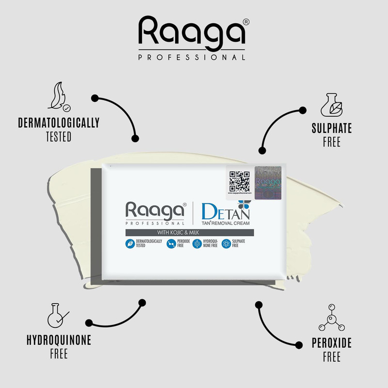 Raaga Professional De-Tan Tan Removal Cream, 6 x 12gm