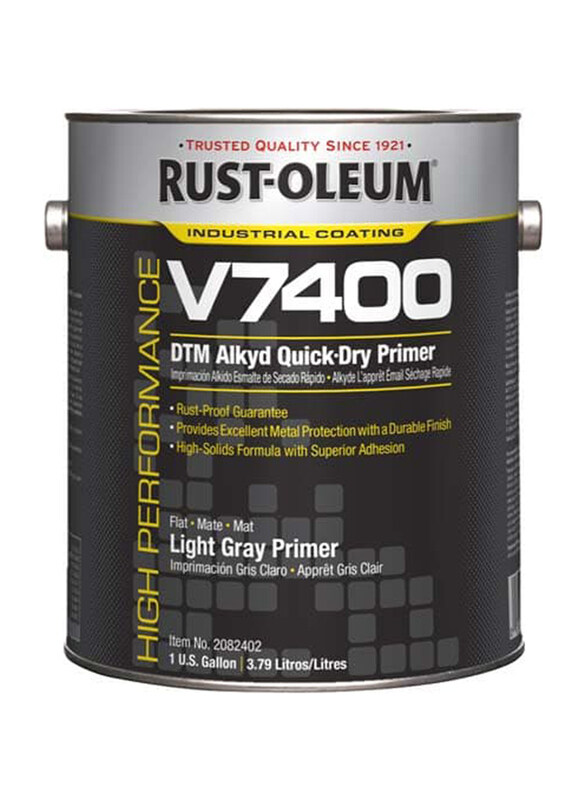 

Rust-Oleum High Performance Industrial Coating V7400 High Solids Quick-Dry Primer, Flat, 1 Gallon, Light Gray Primer