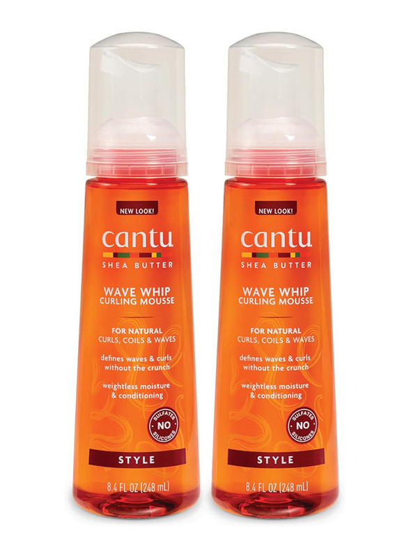 Cantu Wave Whip Curling Mousse for Natural Hair with Pure Shea Butter, 2 x 8.4oz