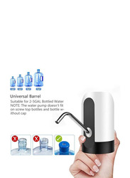 Portable USB Charging Electric Pumping Automatic Water Dispenser, White/Black