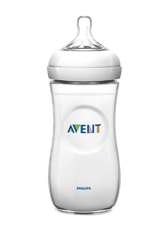 

Philips Avent Natural Feeding Bottle, 330ml, Clear/White