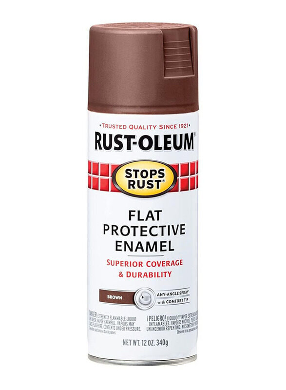 

Rust-oleum Stops Rust Spray Color, 12oz, Flat Brown