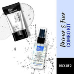 Blue Heaven Primer & Fixer Combo Set, Transparent, 30 g + 60 ml