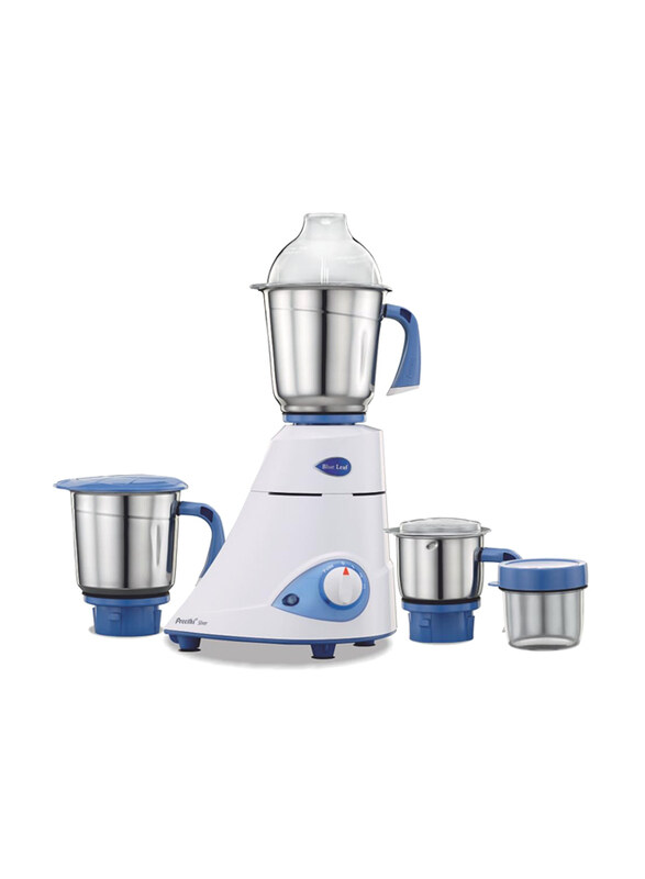 

Preethi Blue Leaf Mixer Grinder with 3 Jars, 600W, MG-149, Silver