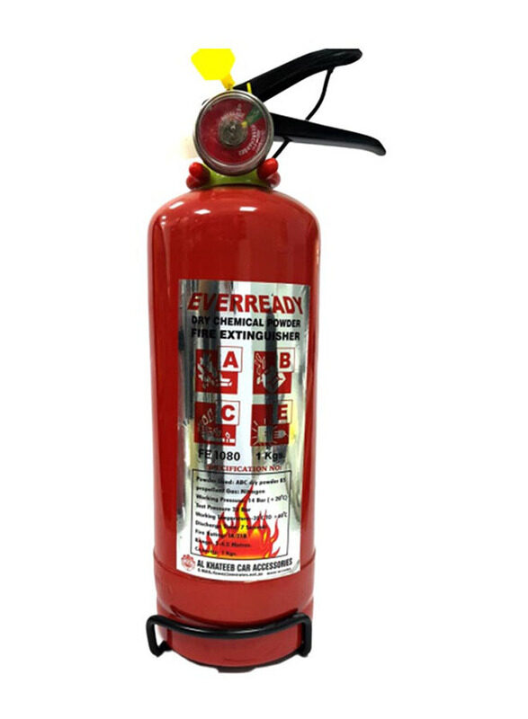 

Mosac Commercial Portable Dry Chemical Powder Fire Extinguisher, 1 Kg, Red/Black