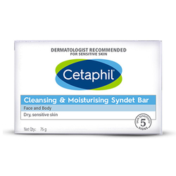 Cetaphil VVF India Cleansing and Moisturising Syndet Bar, 75g