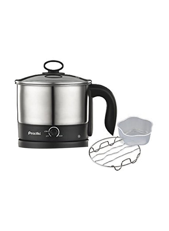 

Preethi 1.2L Armour Multi Utility EK708 Electric Kettle, Steel/Black