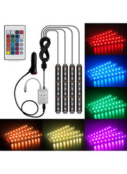 36 LED Bulb Car Light Strip With Remote Control, Multicolour