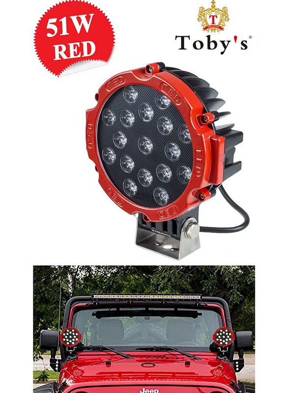 Toby's LED Spot Work Light For Jeep Wrangler, 9K, 2 Pieces