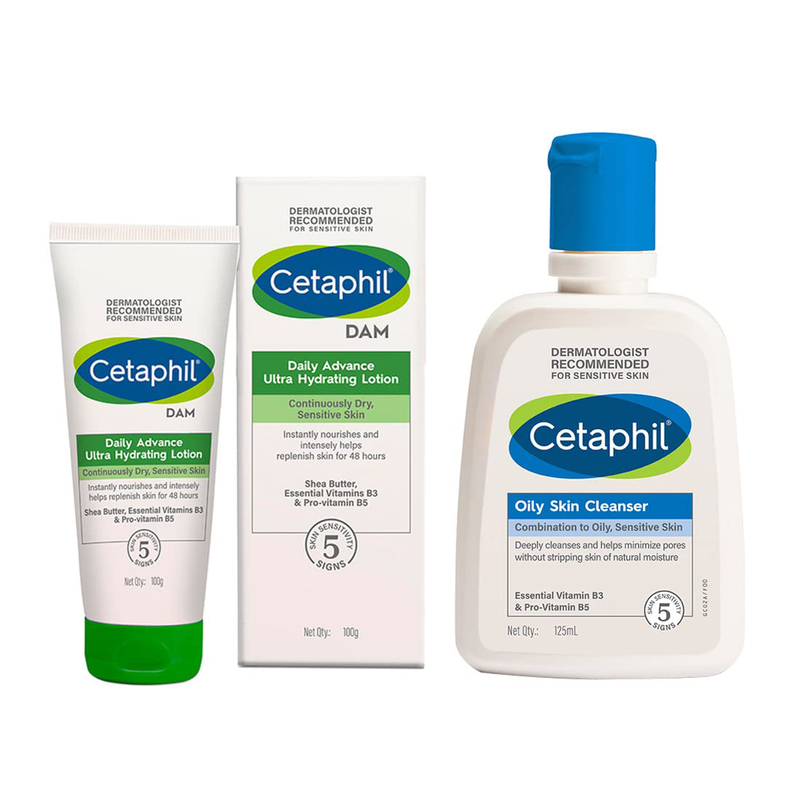 Cetaphil Oily Skin Cleanser and DAM Set, 2 Pieces