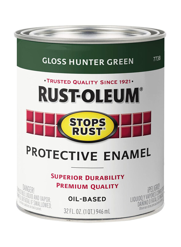 

Rust-Oleum Stops Rust Protective Enamel Paint, 2 x 32oz, Gloss Hunter Green