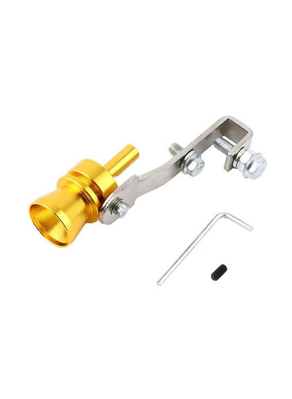 Outad Universal Car BOV Turbo Sound Whistle, Gold/White