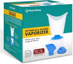 PharmEasy All in One Steam Vaporizer machine for Cold and Cough with Nozzle Inhaler, Facial Sauna and Facial Steamer Machine for Adults and Kids