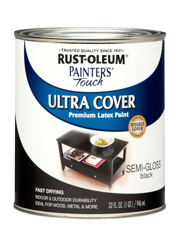 

Rust-oleum Painter's Touch Ultra Cover Latex Paint, 32oz, Semi Gloss Black