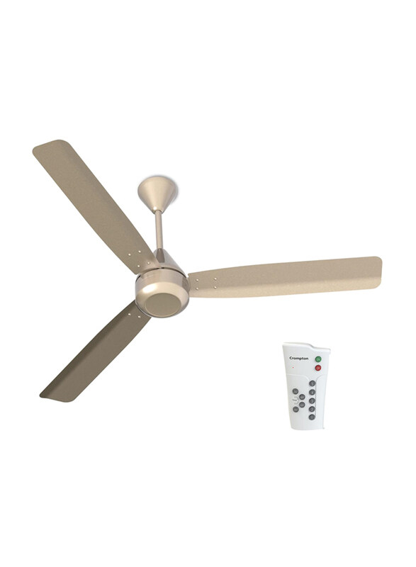 

Crompton 48-Inch Energion Cromair 1200mm High Speed 5S 28W Energy Efficient BLDC Antidust Ceiling Fan with Remote, CFENCR28W48SSDADRM, Satin Sand