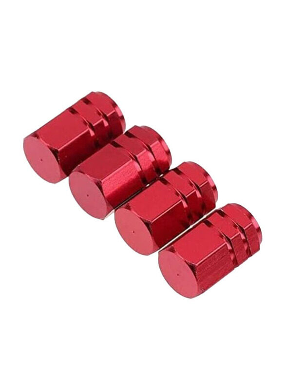 

Umeema Car Styling Metal Alloy Sports Car Tyre Valve Caps, 4 Pieces, Red