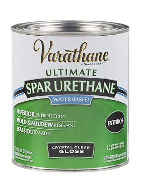 

Rust-Oleum Varathane Ultimate Spar Urethane Water Based, Quart, 2 Pieces, Crystal Clear Gloss