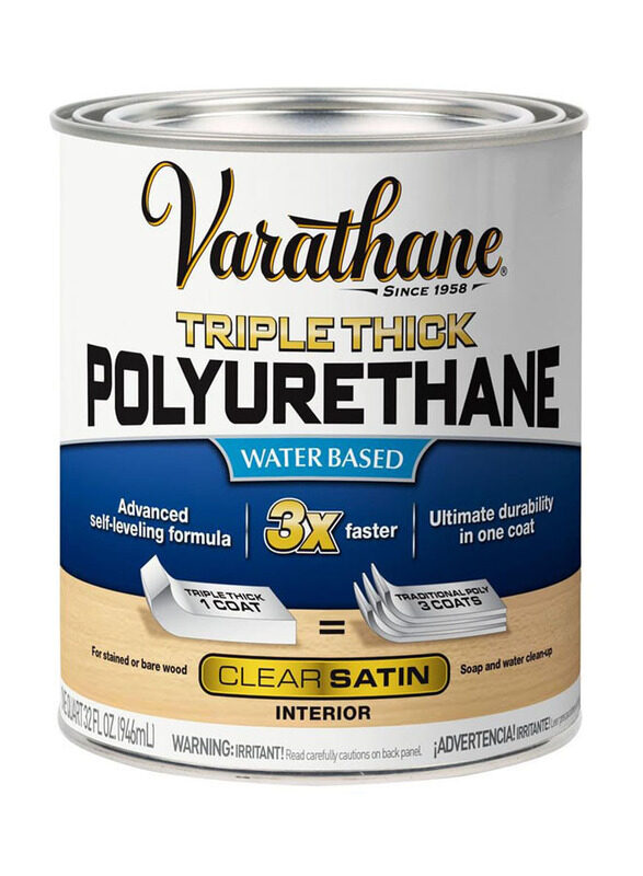 

Rust-Oleum Varathane Satin Triple Thick Water Based Polyurethane, 32oz, Clear