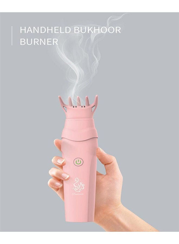 Bukhoor Smart Rechargeable Handheld Burner with Comb, Pink